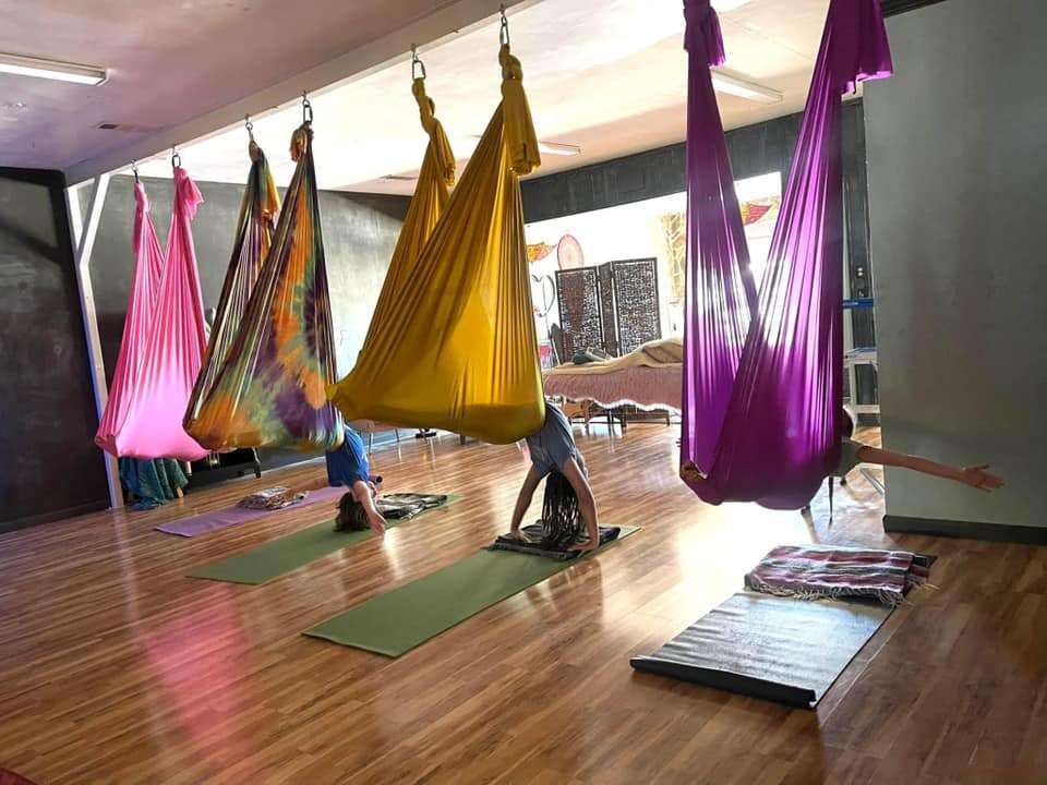Aerial class fun at Positive I